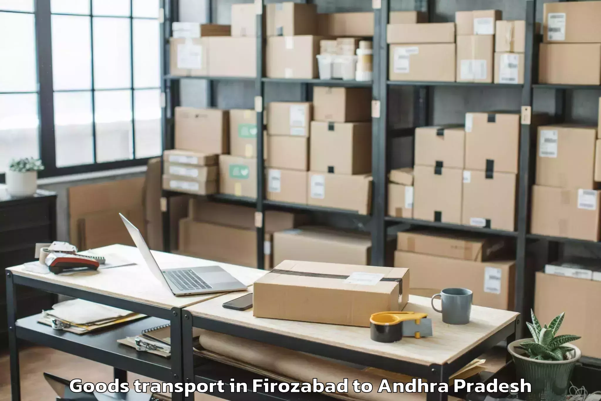 Leading Firozabad to Vijayawada Airport Vga Goods Transport Provider